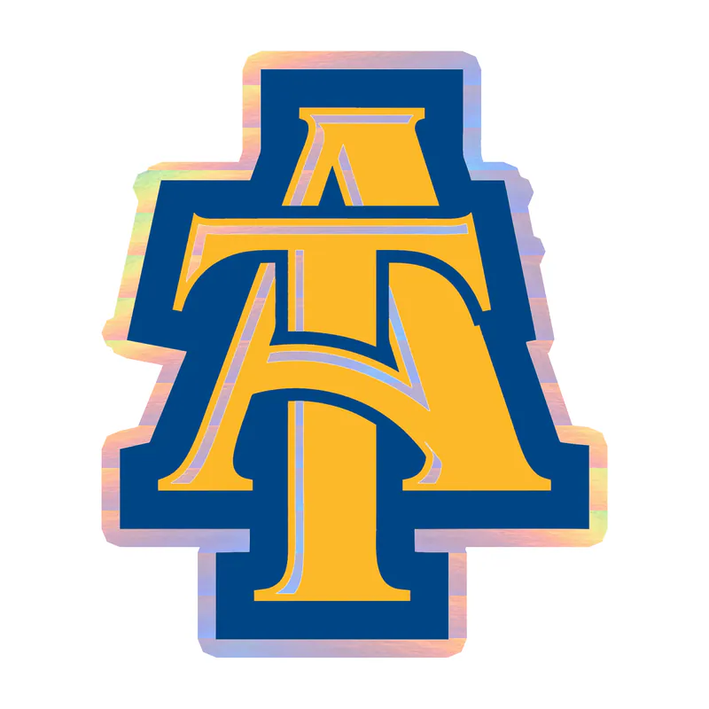 North Carolina A&T Aggies - Image 2 - Holographic Vinyl Decal - Custom Size