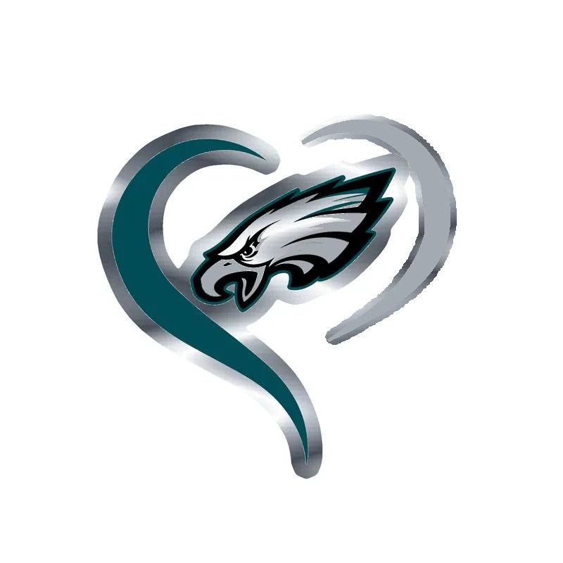 Philadelphia Eagles - Image 7 - Silver Chrome Vinyl Sticker - Custom Size