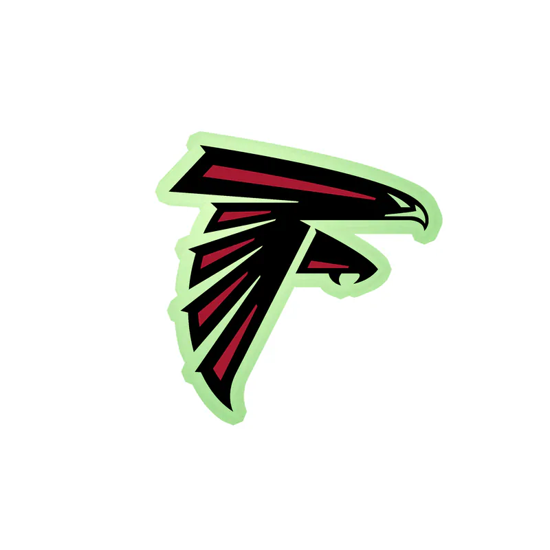 Atlanta Falcons - Falcon - Image 2 - Glow in the Dark Vinyl Sticker - Custom Size