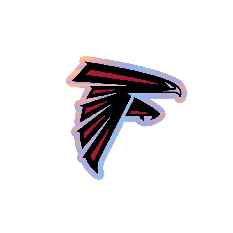 Atlanta Falcons - Falcon - Image 2 - Holographic Vinyl Sticker - Custom Size