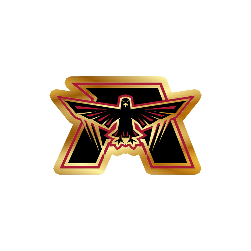 Atlanta Falcons - Falcon - Image 1 - Gold Chrome Vinyl Sticker - Custom Size