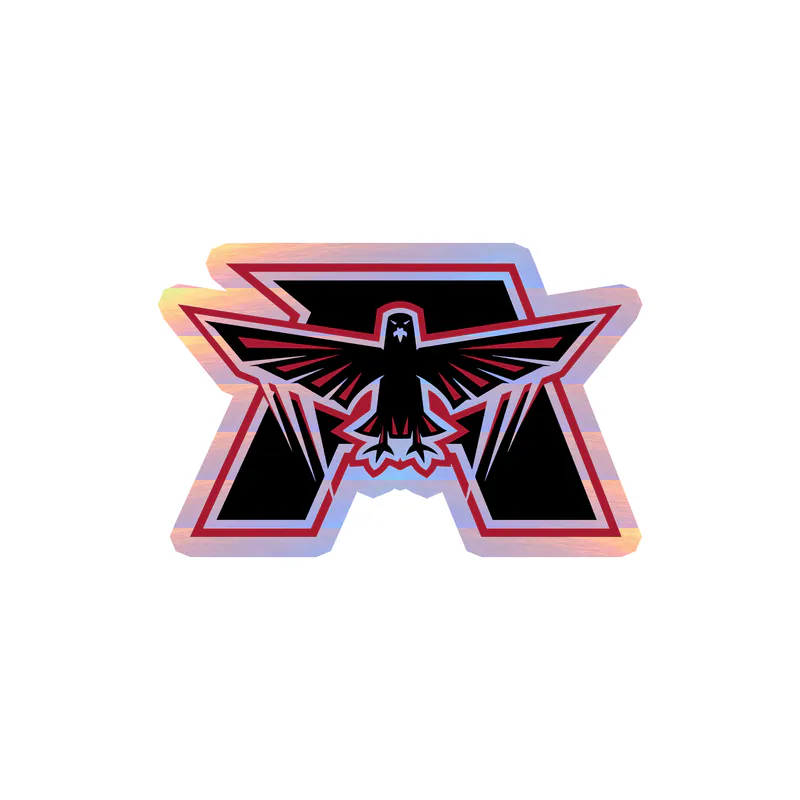 Atlanta Falcons - Falcon - Image 1 - Holographic Vinyl Sticker - Custom Size