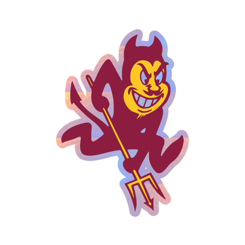 Arizona State Sun Devils - Image 1 - Holographic Vinyl Decal - Custom Size