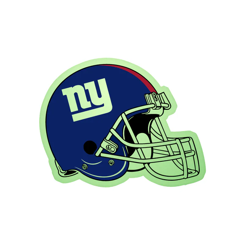 New York Giants - Helmet - Glow in the Dark Vinyl Sticker - Custom Size