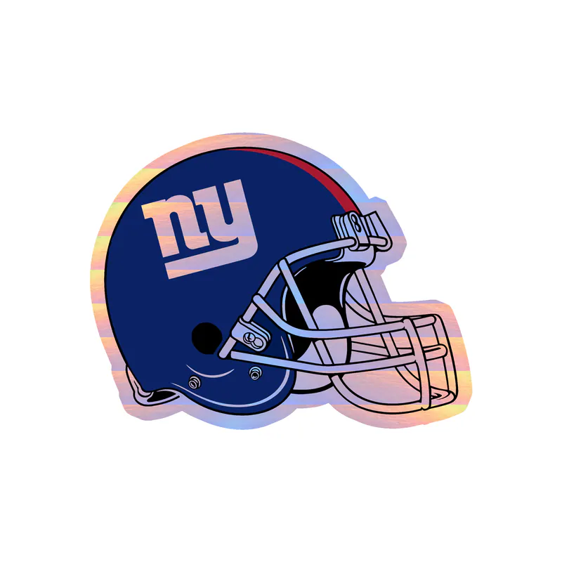 New York Giants - Helmet - Holographic Vinyl Sticker - Custom Size