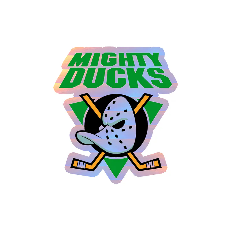 Anaheim Ducks - Mighty Ducks - Holographic Vinyl Sticker - Custom Size