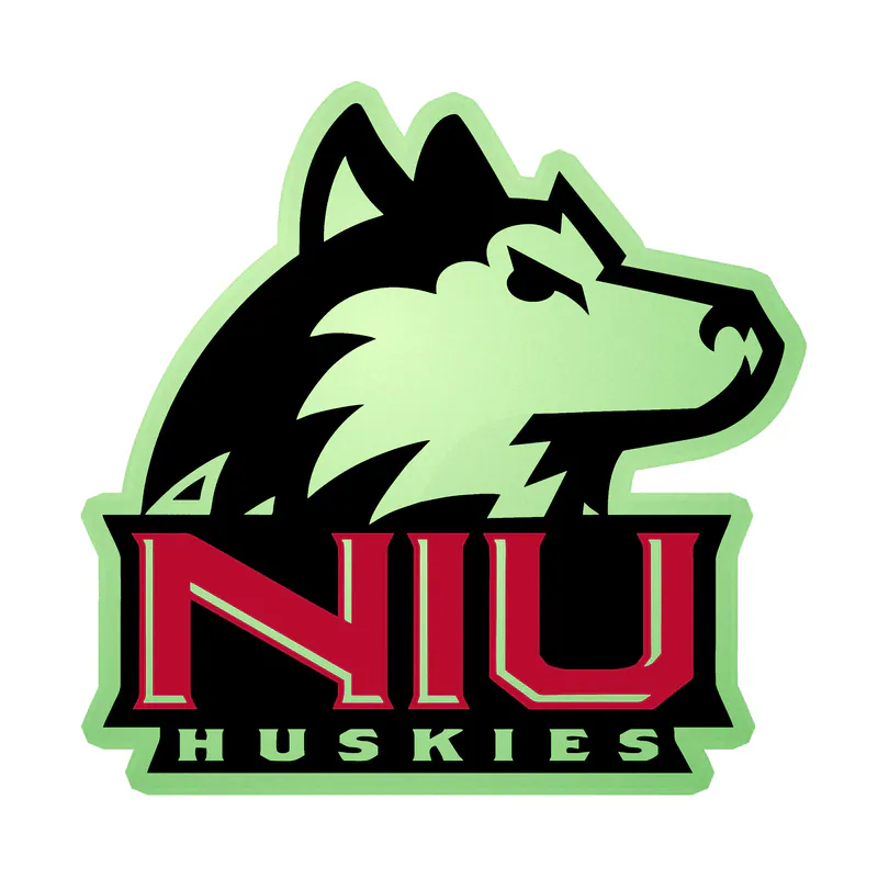 Northern Illinois Huskies Glow in the Dark Vinyl Sticker - Custom Size