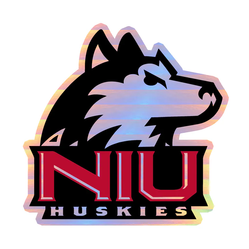 Northern Illinois Huskies Holographic Vinyl Sticker - Custom Size
