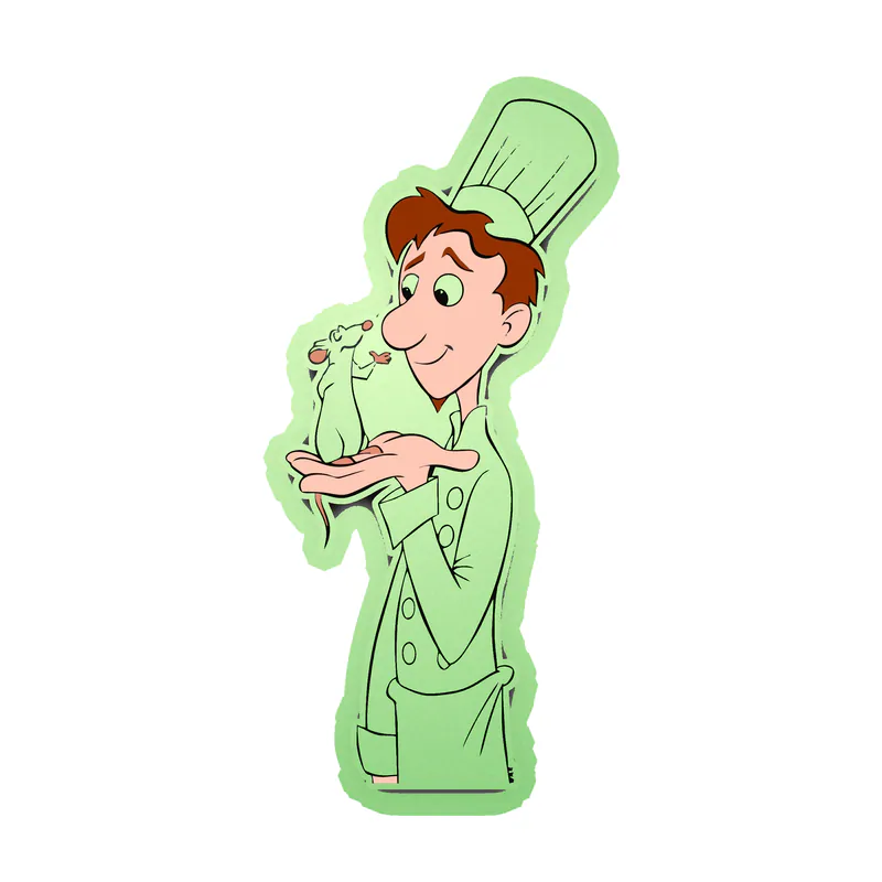 Ratatouille Glow in the Dark Vinyl Sticker - Custom Size