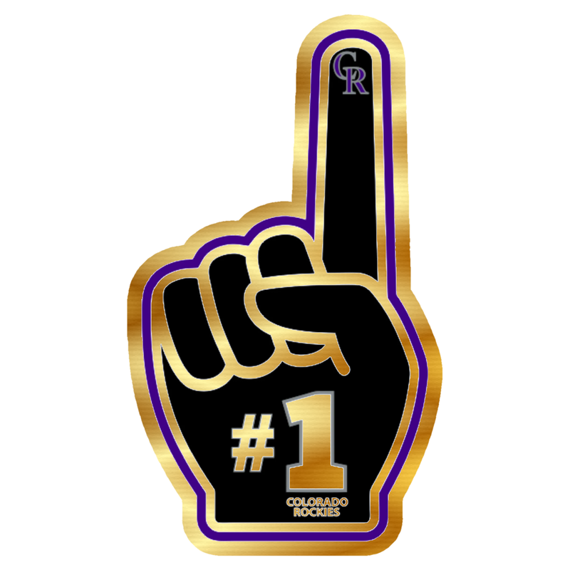 Colorado Rockies - Number #1 - Gold Chrome Vinyl Sticker - Custom Size