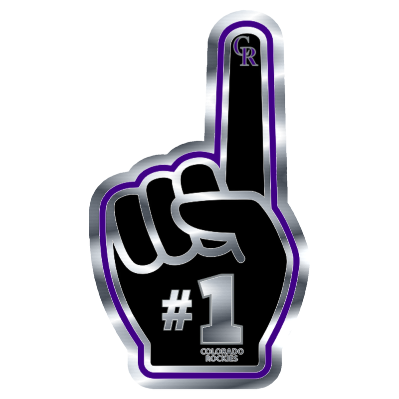 Colorado Rockies - Number #1 - Silver Chrome Vinyl Sticker - Custom Size