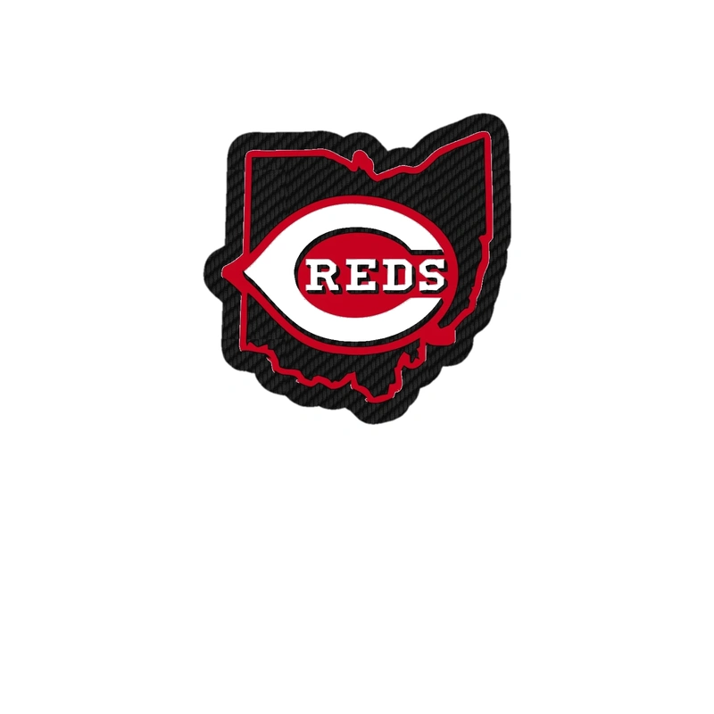 Cincinnati Reds - State - Carbon Fiber Vinyl Sticker - Custom Size