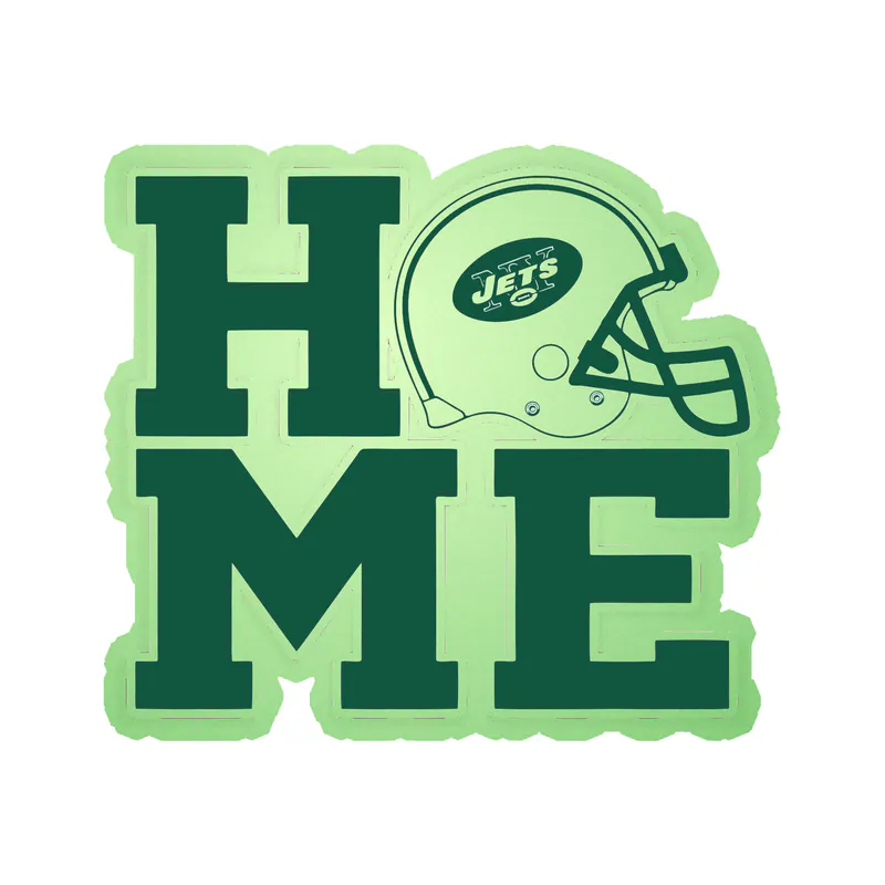 New York Jets -  Home - Glow in the Dark Vinyl Sticker - Custom Size