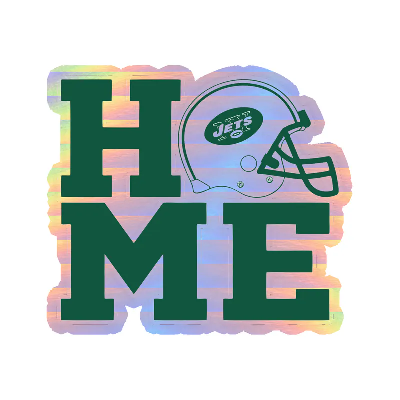 New York Jets -  Home - Holographic Vinyl Sticker - Custom Size