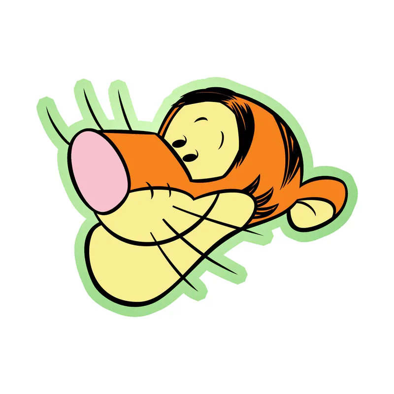 Winnie The Pooh - Tigger - Glow in the Dark Vinyl Sticker - Custom Size