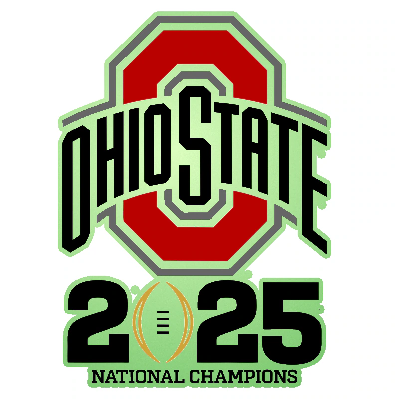 Ohio State Buckeyes - 2025 National Champs - Logo - Glow in the Dark Vinyl Decal