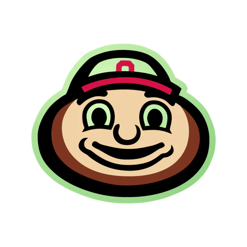 Ohio State Buckeyes - Head - Glow in the Dark Vinyl Decal