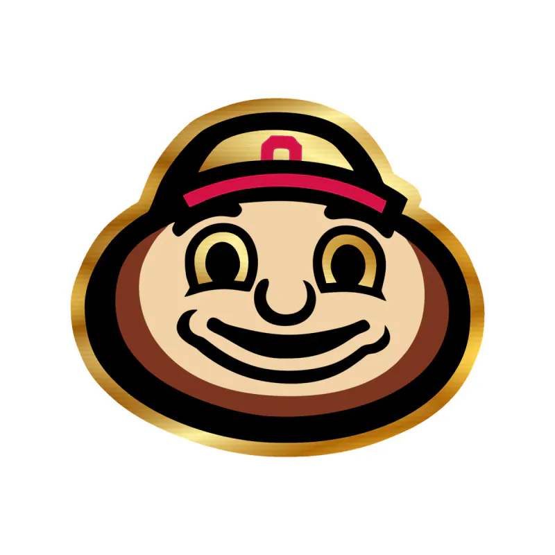 Ohio State Buckeyes - Head - Gold Chrome Vinyl Decal