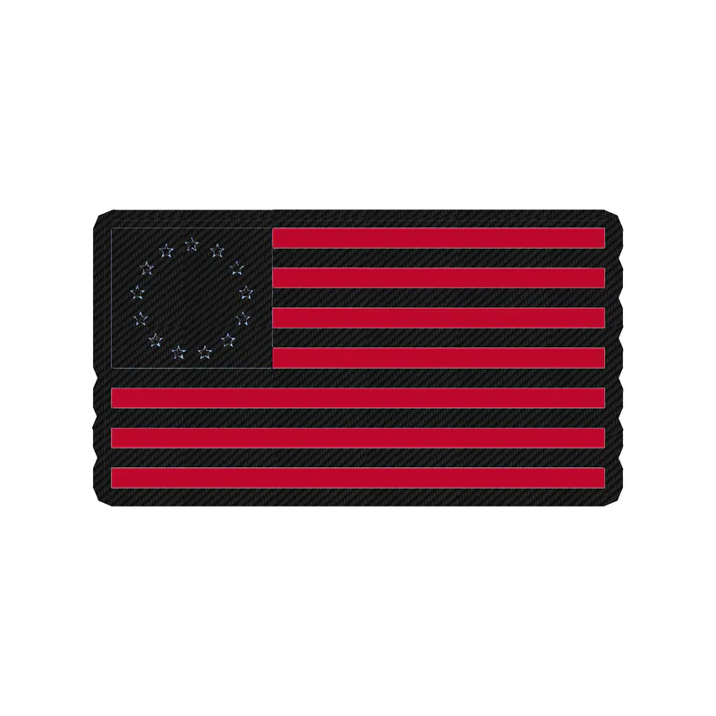 American Flag Carbon Fiber Vinyl Decal - custom size