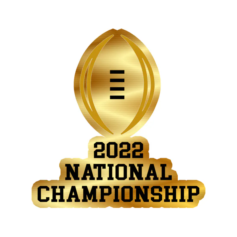 National Championship 2022 - Image 1 - Gold Chrome Vinyl Decal - Custom Size
