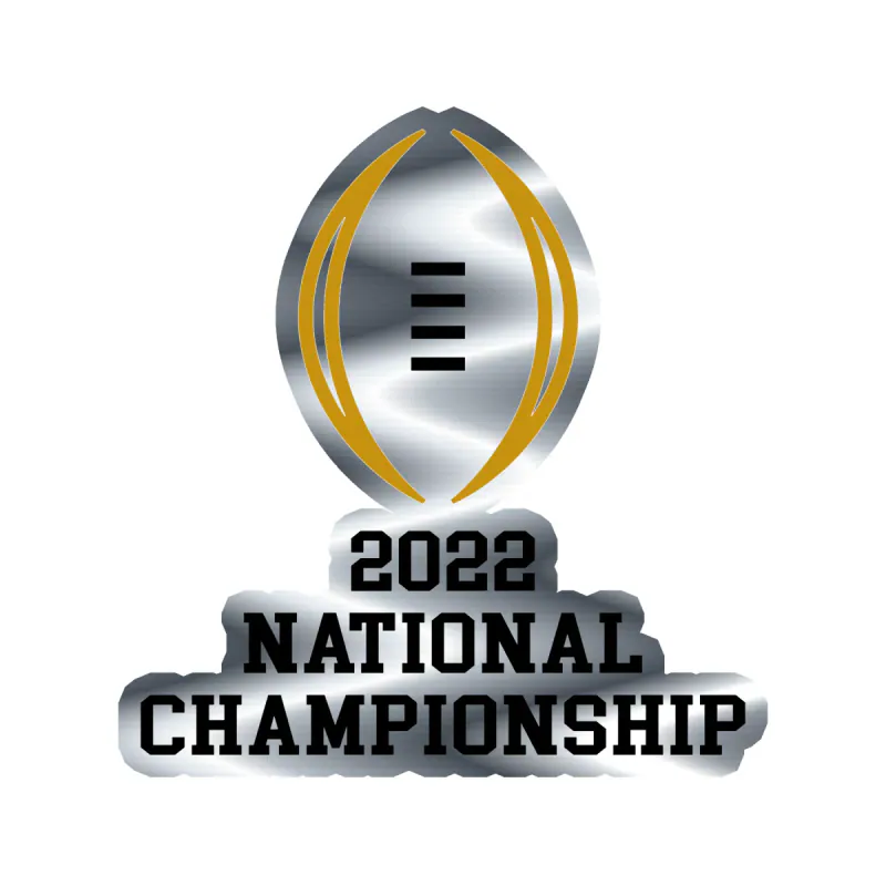 National Championship 2022 - Image 1 - Silver Chrome Vinyl Decal - Custom Size