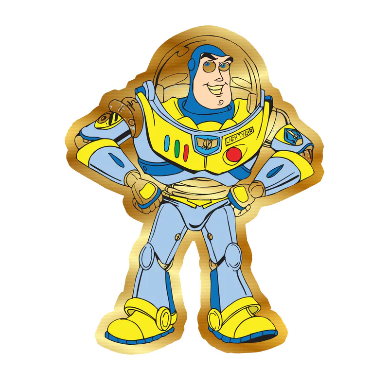 Toy Story Buzz Gold Chrome Vinyl Sticker - Custom Size