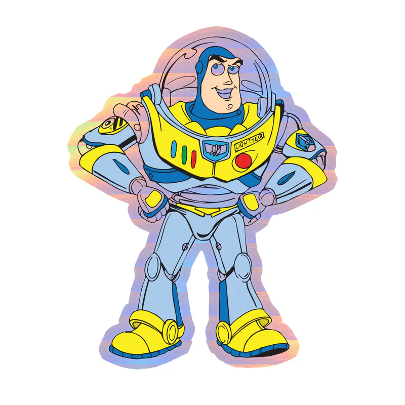 Toy Story Buzz Holographic Vinyl Sticker - Custom Size
