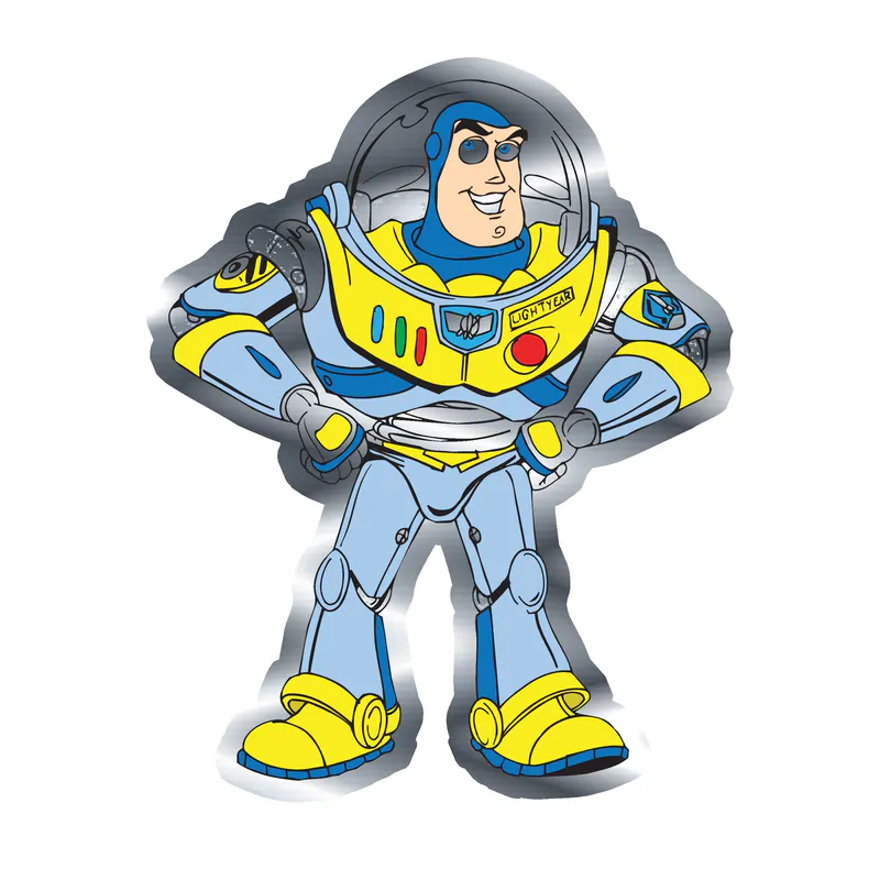 Toy Story Buzz Silver Chrome Vinyl Sticker - Custom Size