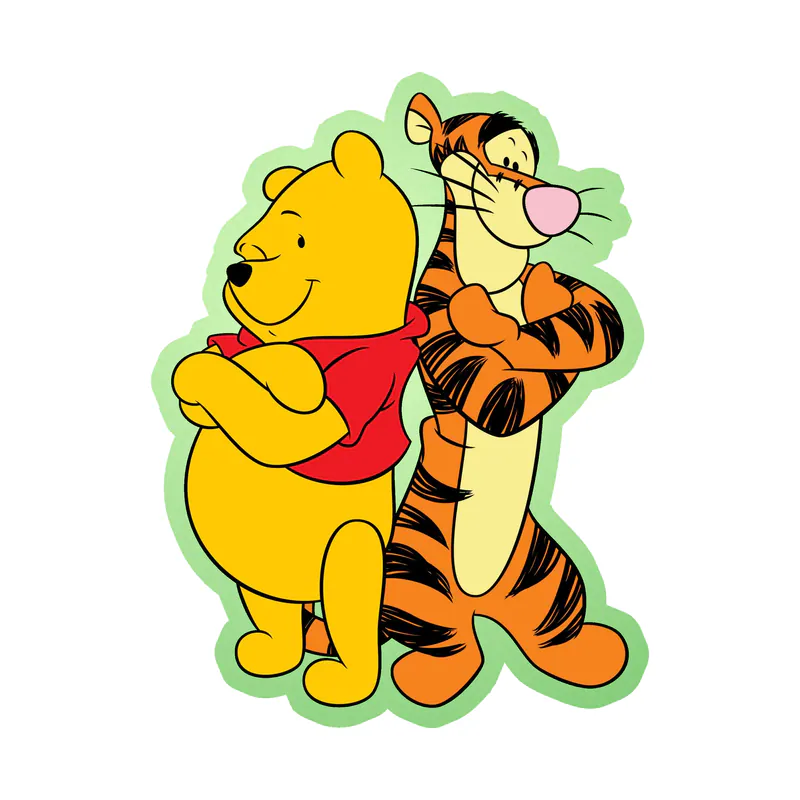 Winnie The Pooh - Pooh And Tigger - Glow in the Dark Vinyl Sticker - Custom Size