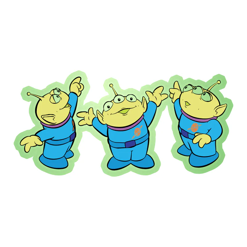 Toy Story Alien Glow in the Dark Vinyl Sticker - Custom Size