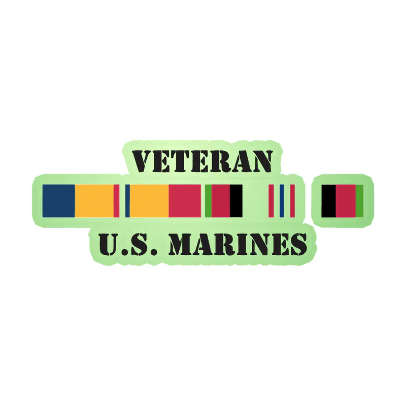 Marines Veteran Glow in the Dark Vinyl Decal