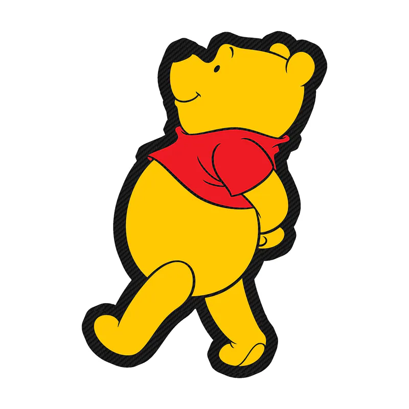 Winnie The Pooh - Carbon Fiber Vinyl Sticker - Custom Size