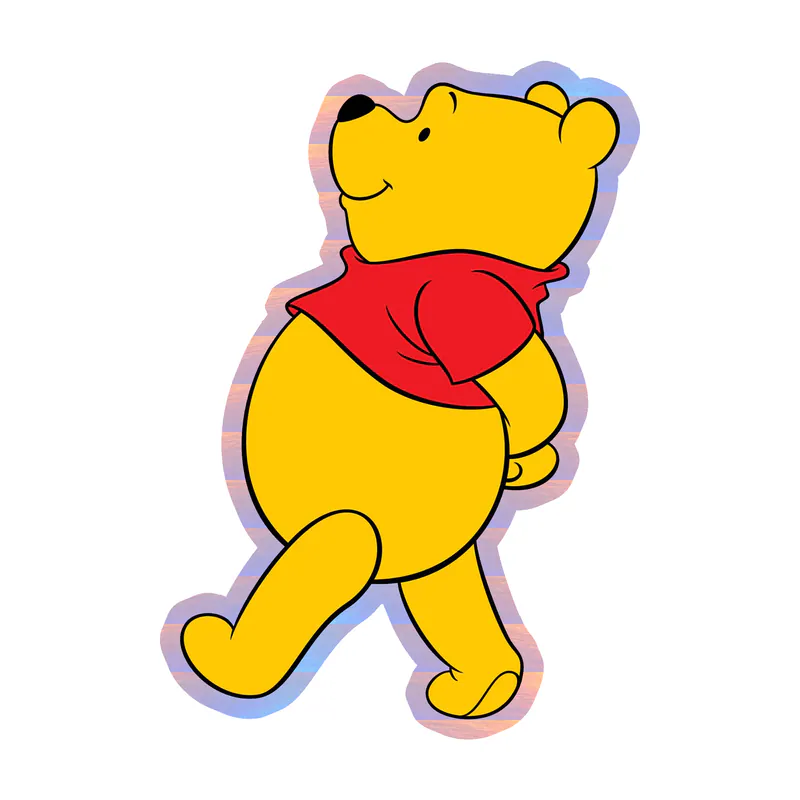 Winnie The Pooh - Holographic Vinyl Sticker - Custom Size