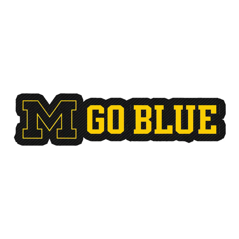 Michigan Wolverines - Image 9 - Carbon Fiber Vinyl Decal - Custom Size