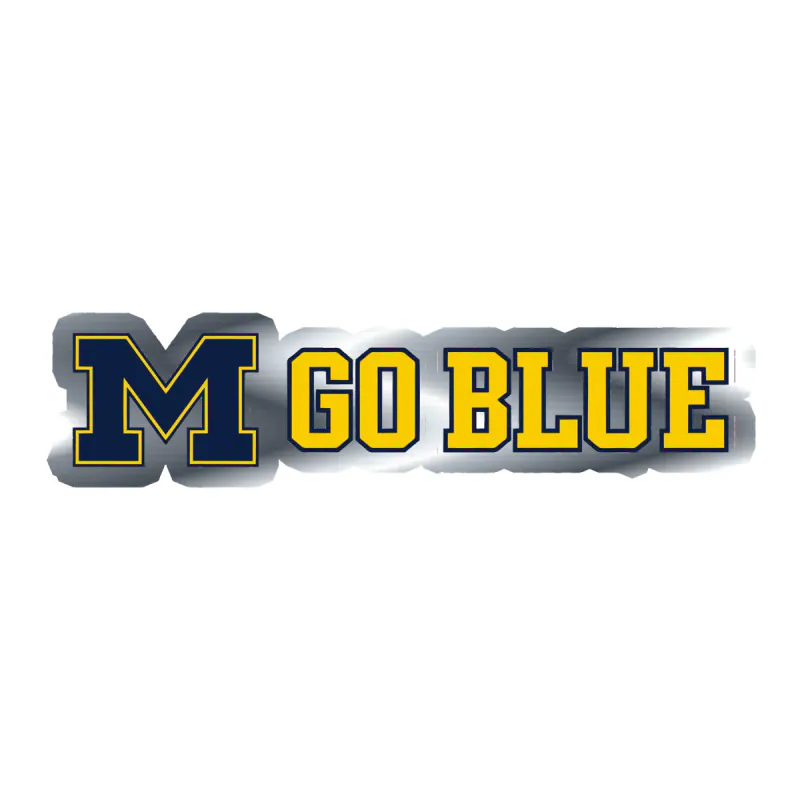 Michigan Wolverines - Image 9 - Silver Chrome Vinyl Decal - Custom Size