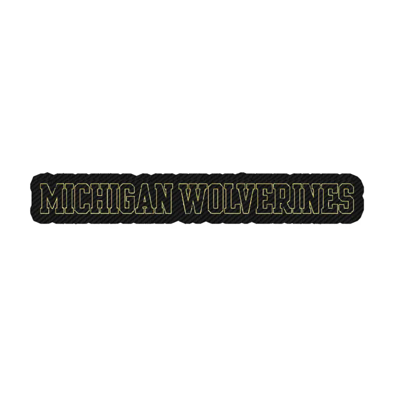 Michigan Wolverines - Image 6 - Carbon Fiber Vinyl Decal - Custom Size
