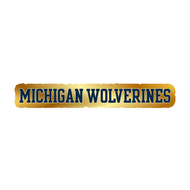 Michigan Wolverines - Image 6 - Gold Chrome Vinyl Decal - Custom Size