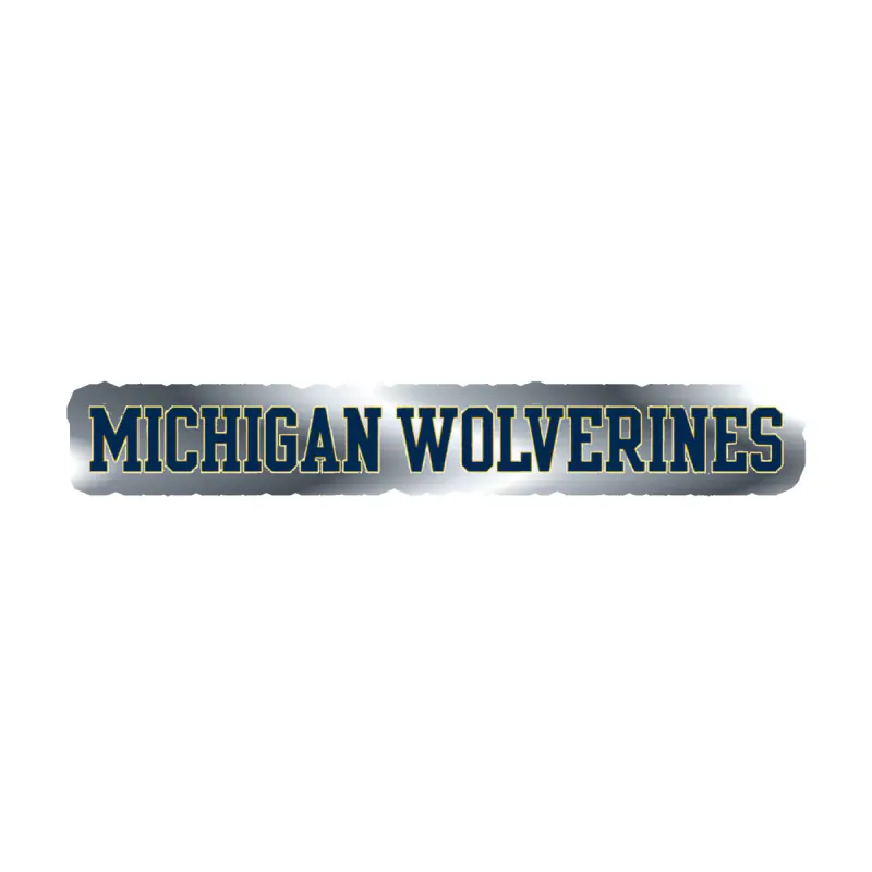 Michigan Wolverines - Image 6 - Silver Chrome Vinyl Decal - Custom Size