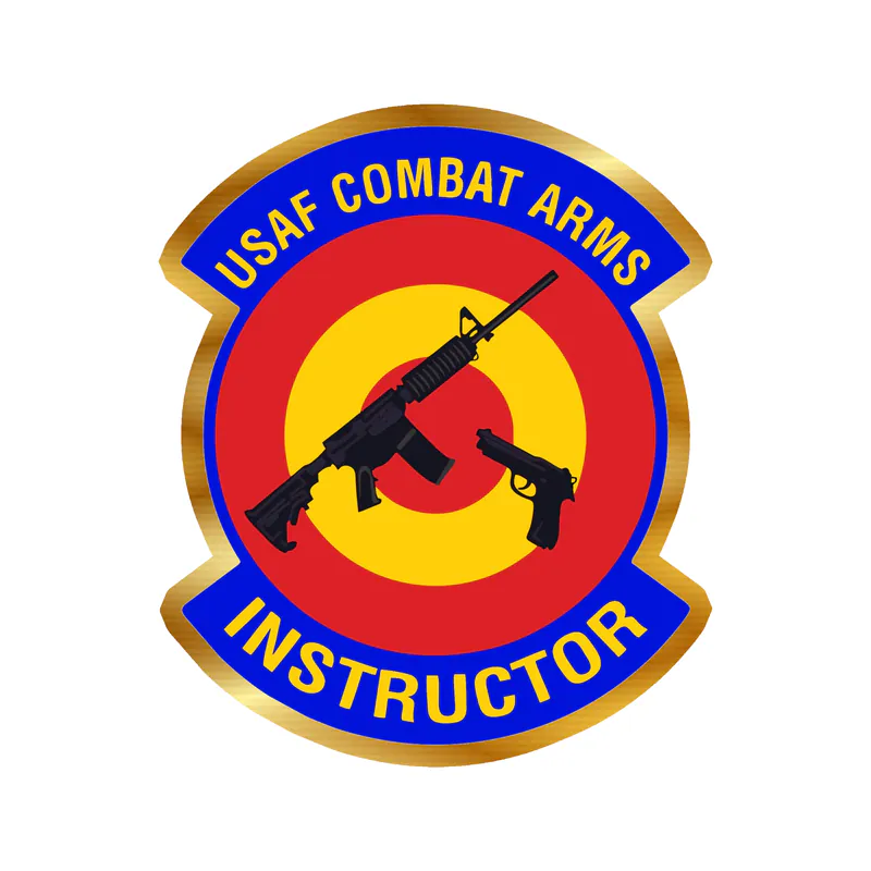 USAF Combat Arms Instructor - Gold Chrome Vinyl Decal
