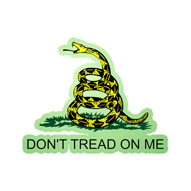 Don't Tread On Me Glow in the Dark Vinyl Decal
