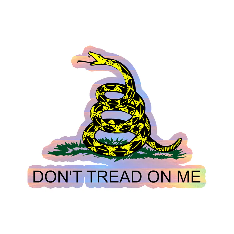 Don't Tread On Me Holographic Vinyl Decal