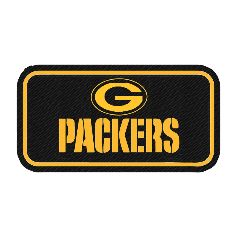 Green Bay Packers - Plates - Carbon Fiber Vinyl Sticker - Custom Size