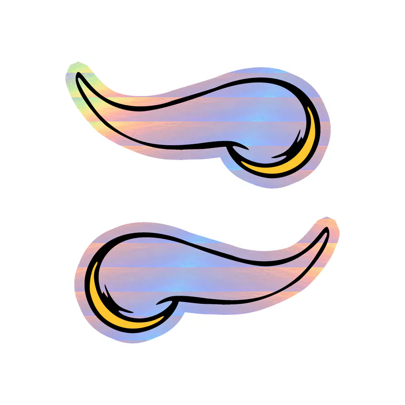 Minnesota Vikings - Horns - Holographic Vinyl Sticker - Custom Size