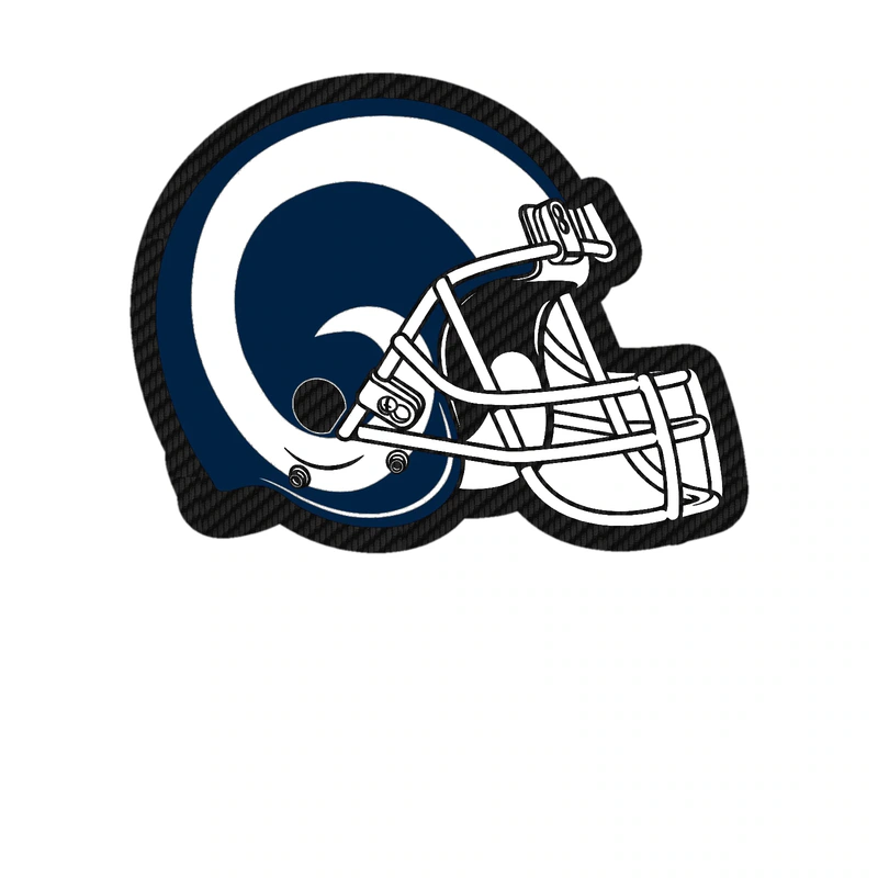 Los Angeles Rams - Image 11 - Carbon Fiber Vinyl Sticker - Custom Size