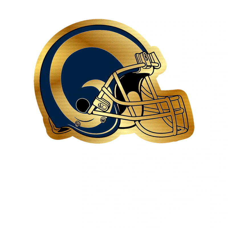Los Angeles Rams - Image 11 - Gold Chrome Vinyl Sticker - Custom Size