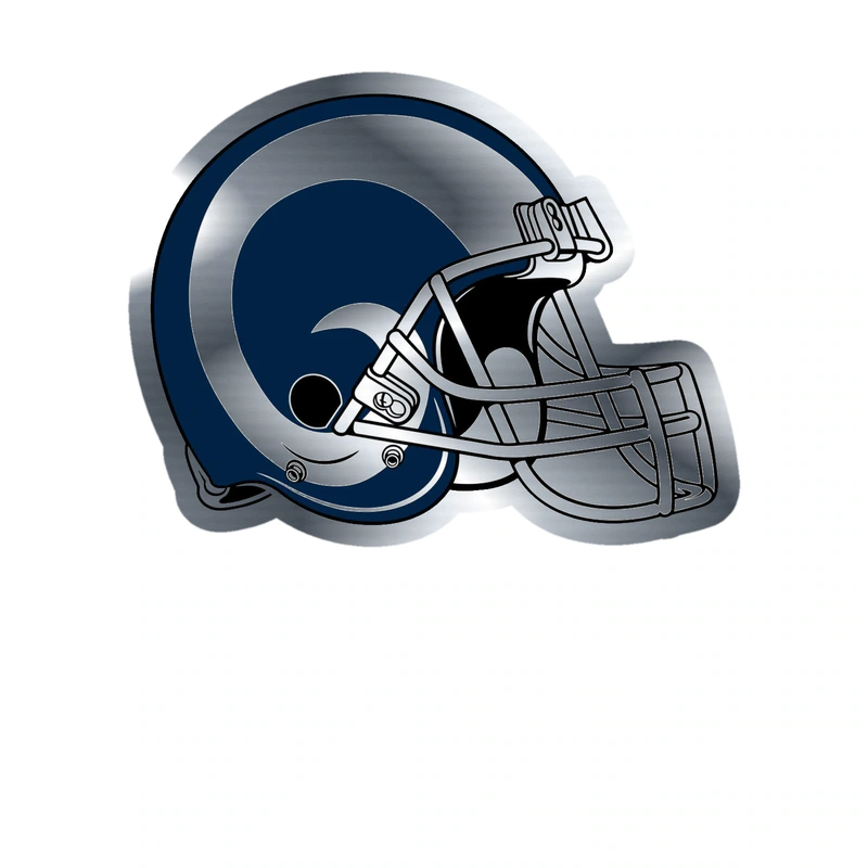 Los Angeles Rams - Image 11 - Silver Chrome Vinyl Sticker - Custom Size
