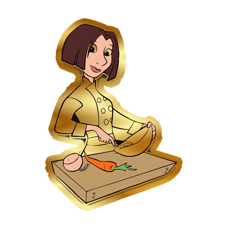 Ratatouille Gold Chrome Vinyl Sticker - Custom Size