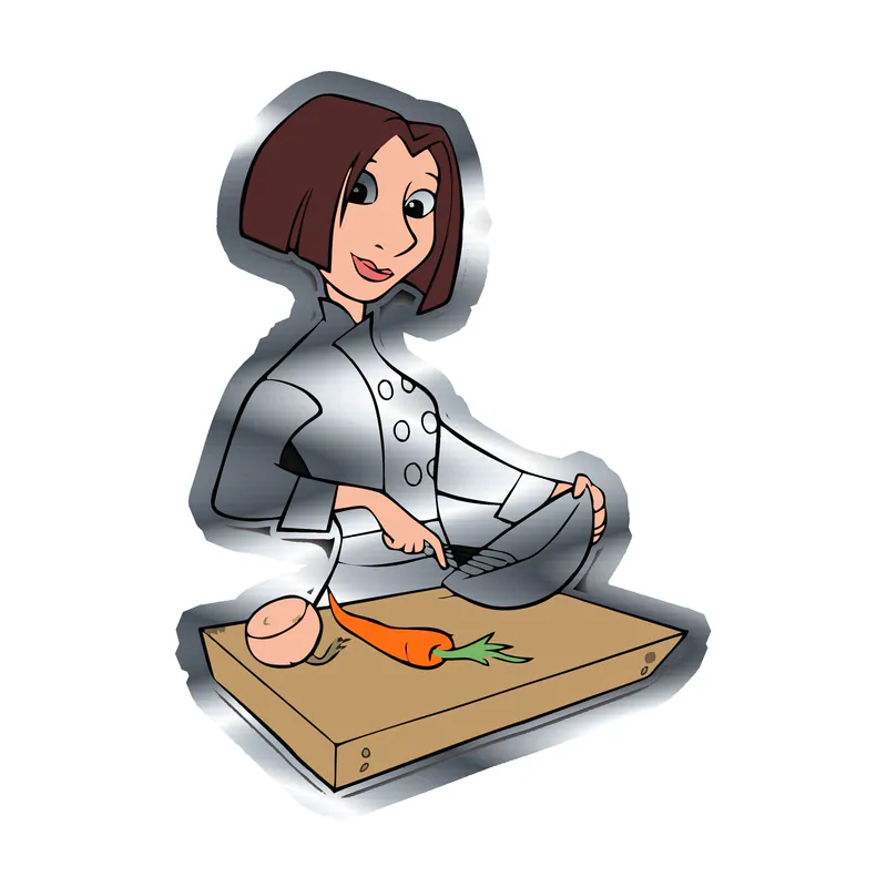 Ratatouille Silver Chrome Vinyl Sticker - Custom Size
