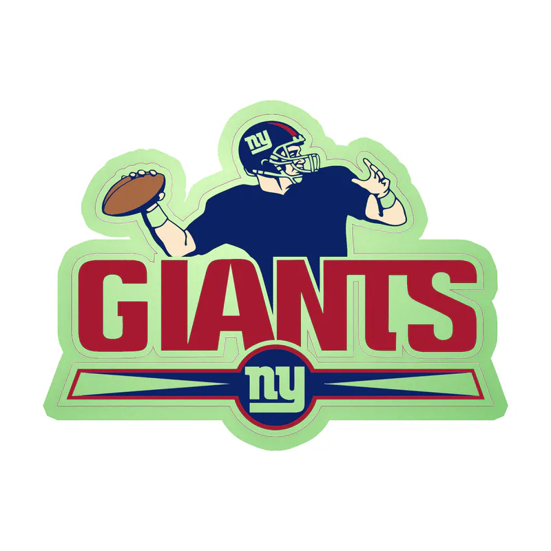 New York Giants - Football Player  - Glow in the Dark Vinyl Sticker - Custom Size