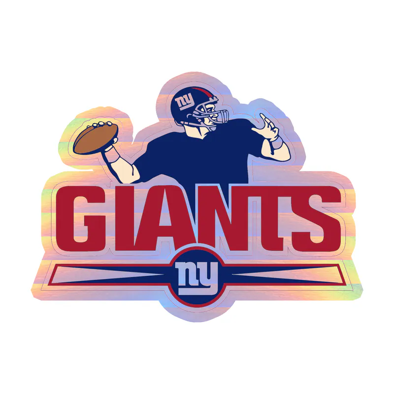 New York Giants - Football Player  - Holographic Vinyl Sticker - Custom Size
